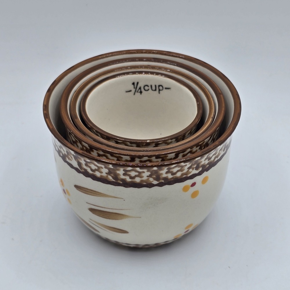 Temp-tations Measuring Cups BROWN Nestable Nesting Stacking
